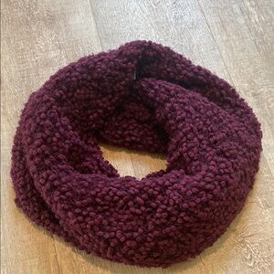 Plush Burgundy Infinity Scarf